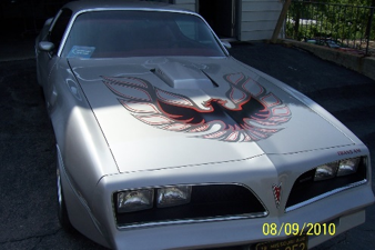 vintage white Pontiac Firebird
